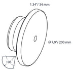 DISC WALL 100-230V Black with dimmer driver