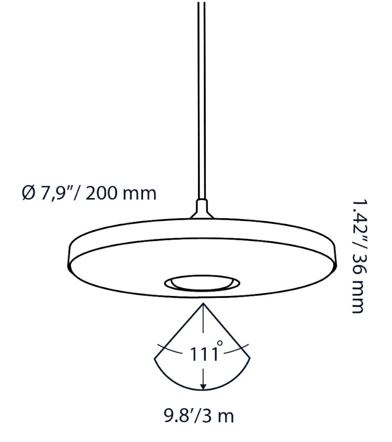 DISC PENDANT Black