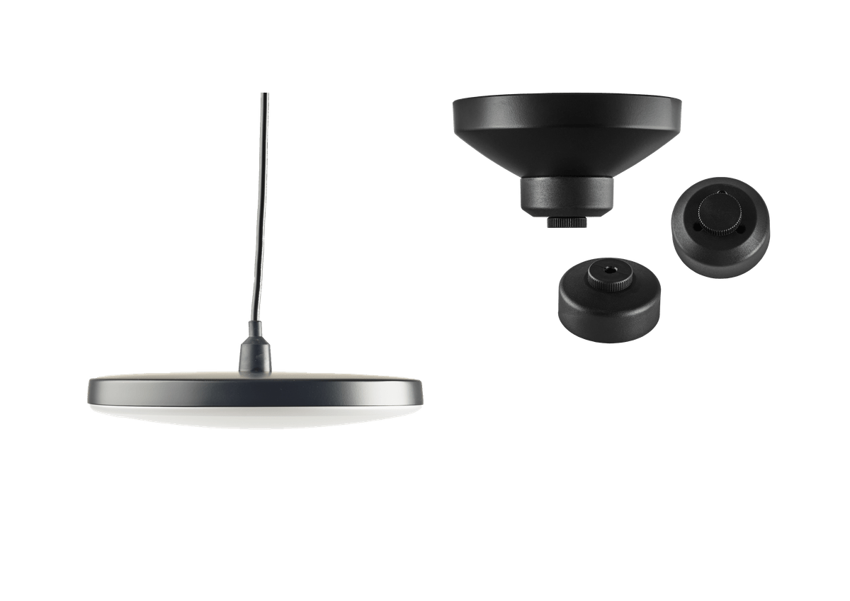 DISC PENDANT 100-230V Black with dimmer driver